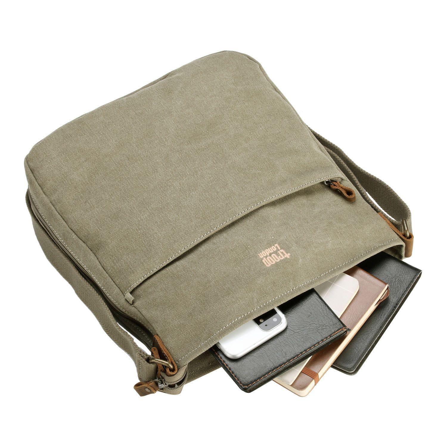 TRP0236 Troop London Classic Canvas Crossbody Bag - Stylish & Durable for Travel, Work & Everyday Use