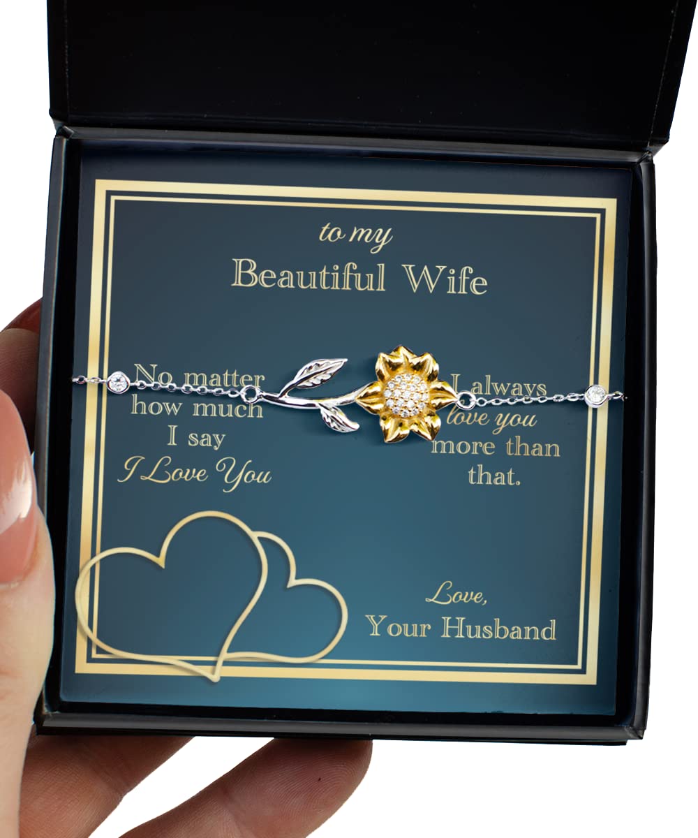 Beautiful Wife Necklace - Elegant Valentine's Day & Birthday Gift for Her - Sterling Silver Heart Pendant Jewelry - Perfect for Anniversaries, Romantic Dates & Special Occasions