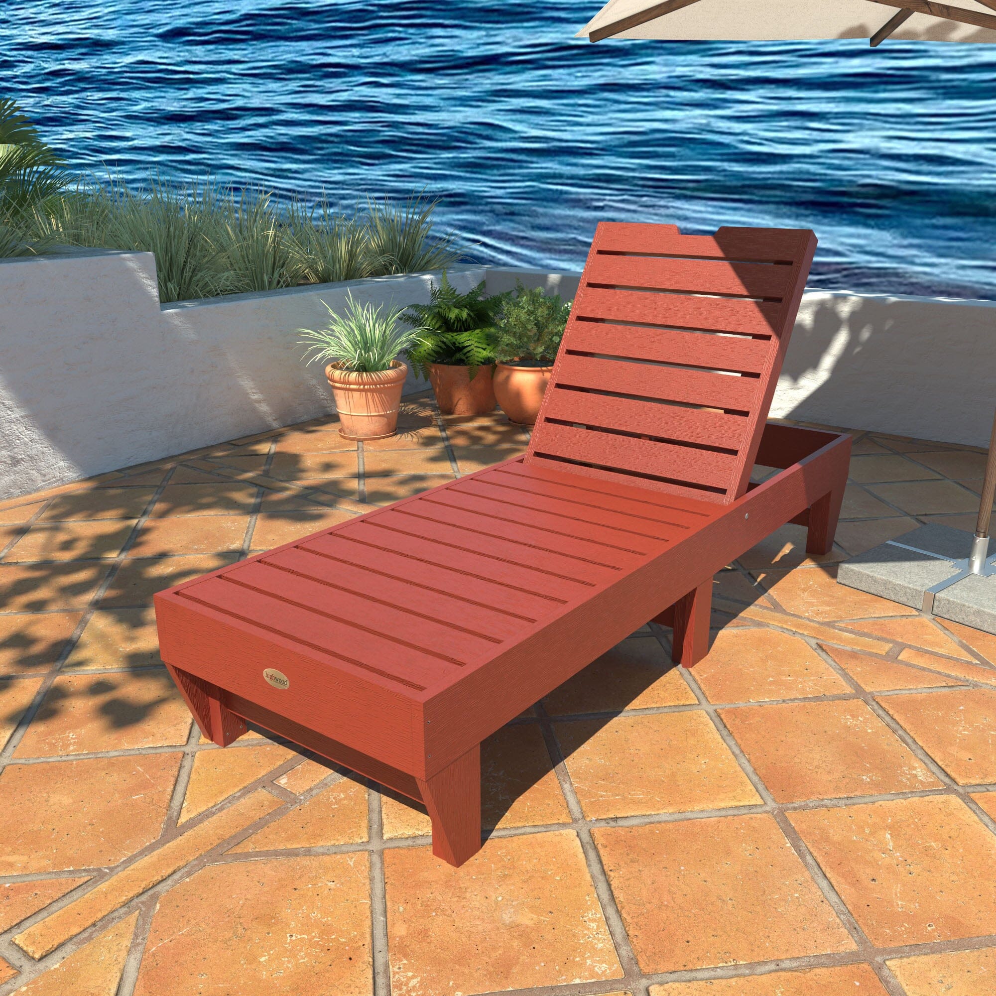 Pinehurst Chaise Lounge - Outdoor Patio Furniture, Waterproof Wicker, Cushioned, Adjustable Reclining - Perfect for Poolside, Garden, Deck, and Backyard Relaxation