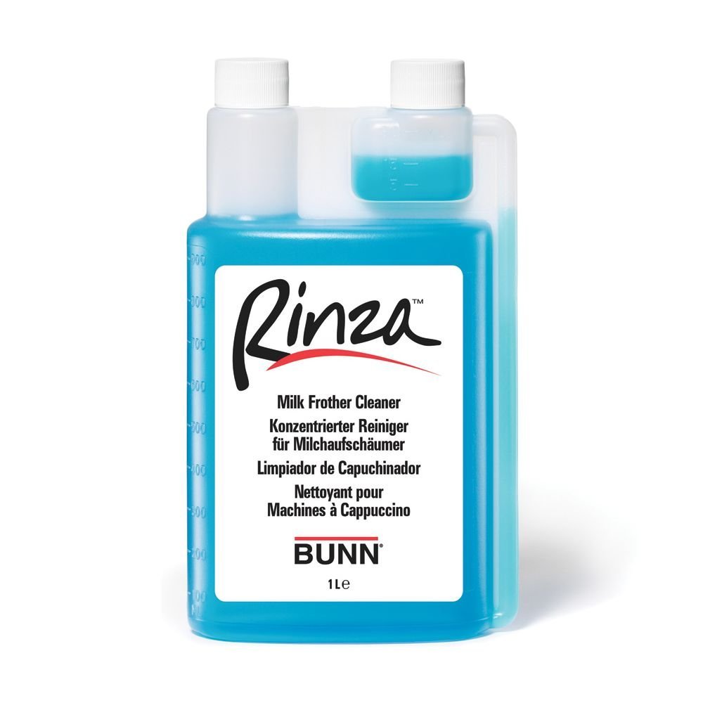 Bunn 39265.0001 Rinza Milk Frother Liquid Cleaner - 1L Bottle | Professional Espresso Machine Cleaner for Milk Frothers & Steam Wands | Perfect for Coffee Shops & Home Baristas