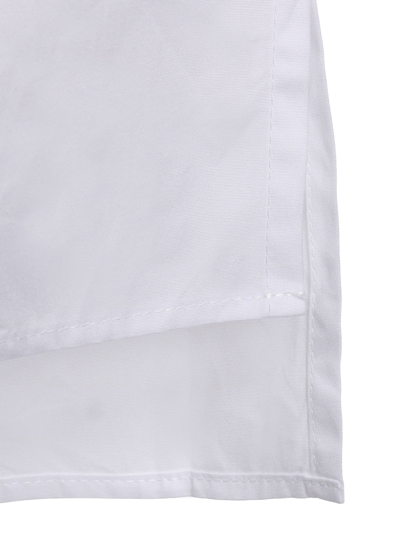 Premium Cotton Broadcloth Button-Down Shirt with Multi-Button Sleeves & Stand Collar - Perfect for Business Casual, Office Wear & Smart Outfits