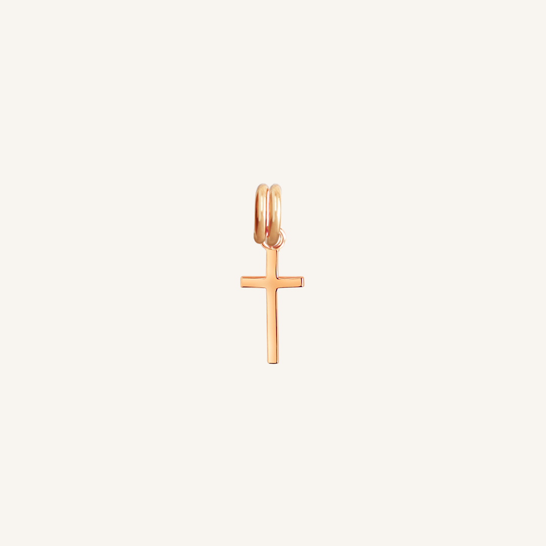 Cross Charm Pendant Necklace for Women - Religious Jewelry Gift for Baptism, First Communion & Everyday Wear