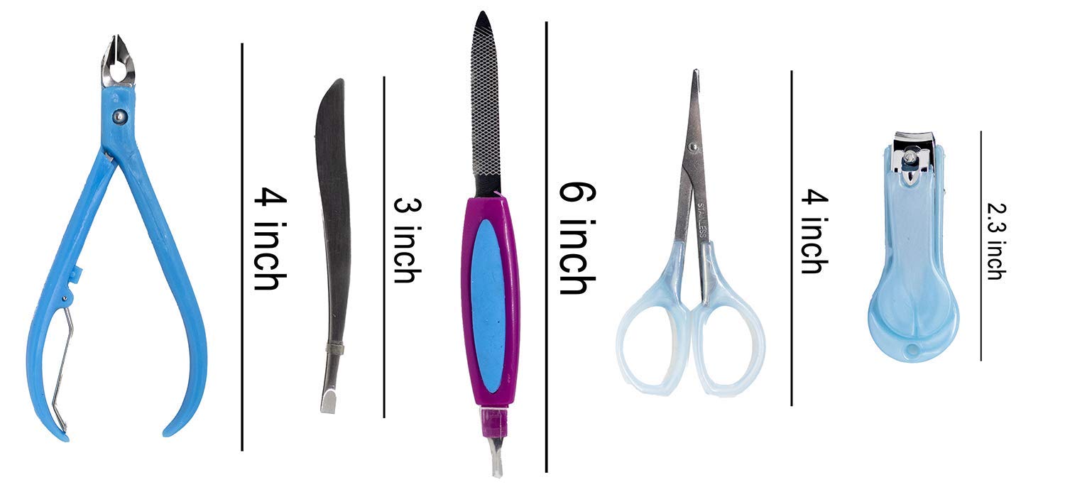 Premium Pedicure & Manicure Kit for Women - Professional Nail Care Tools Set for Hands & Feet - Perfect for Home Spa, Salon & Travel (Pack of 1)