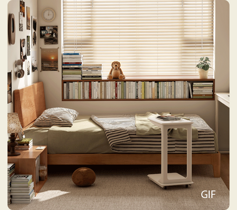 Premium Solid Cherry Wood Bed Frame - Queen Size | Handcrafted & Durable | Modern Farmhouse Bedroom Furniture | Perfect for Master Bedrooms & Guest Rooms