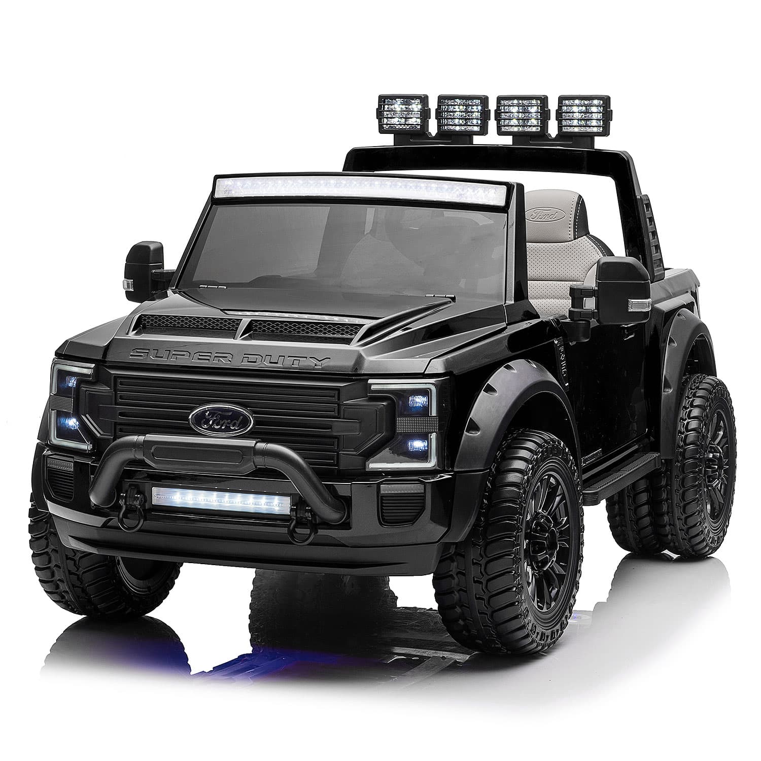Ford F450 Custom Edition 24V Kids Ride On Truck with Parental Remote Control - Black | Electric Toy Car for Boys & Girls | Outdoor Play, Birthday Gifts, Backyard Fun