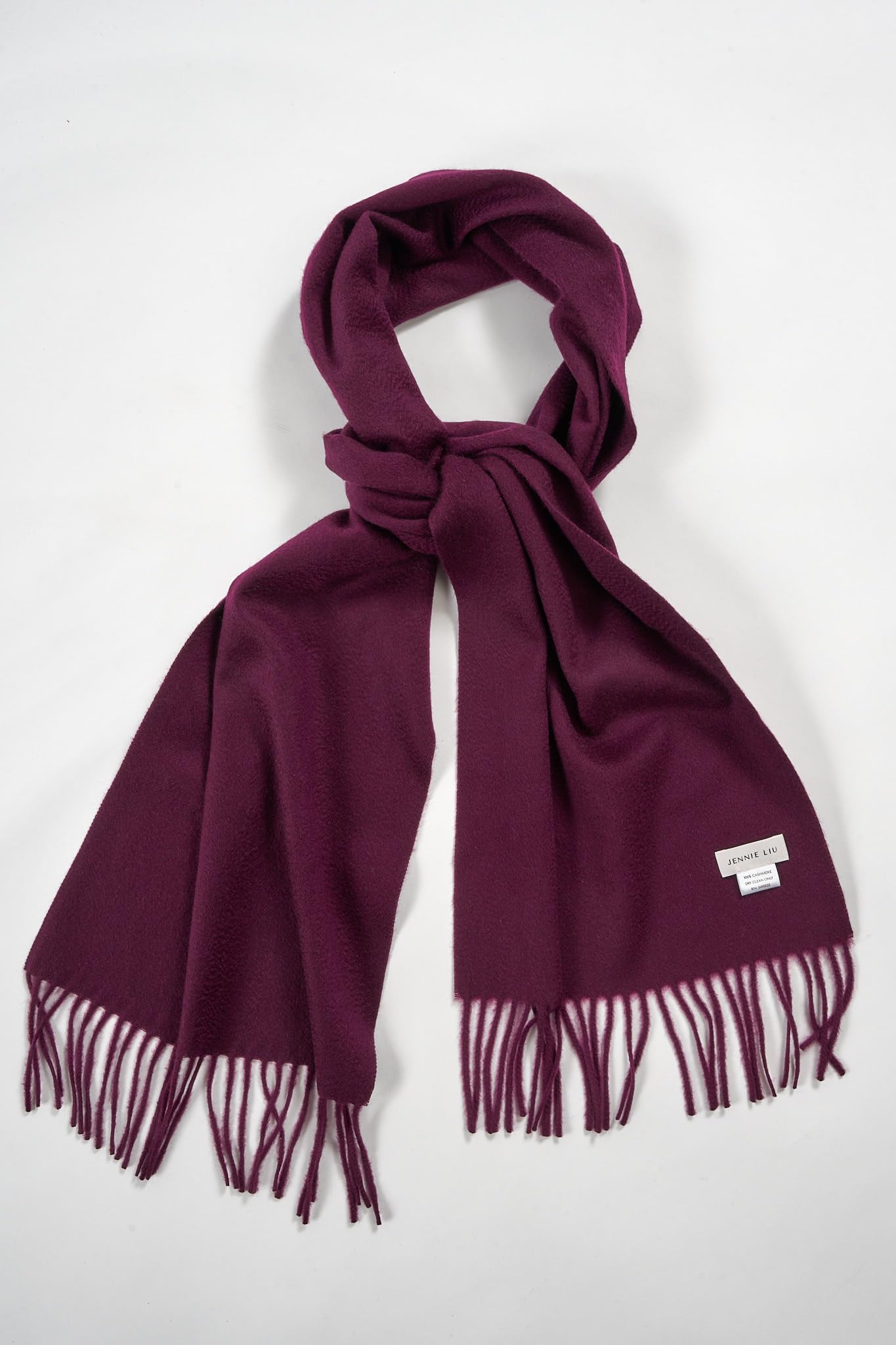 JENNIE LIU 100% Pure Cashmere Scarf for Women - Soft Luxury Winter Wrap, Warm & Lightweight Fashion Accessory for Cold Weather, Office, and Travel