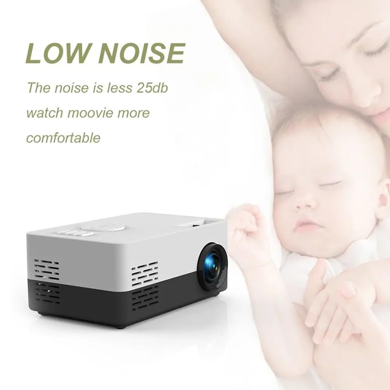 RYMMKOP Mini Projector 480x360 Resolution, 1080P Support, USB & Phone Compatible - Portable Home Theater Projector for Movies, Gaming & Outdoor Entertainment (EU Certified)