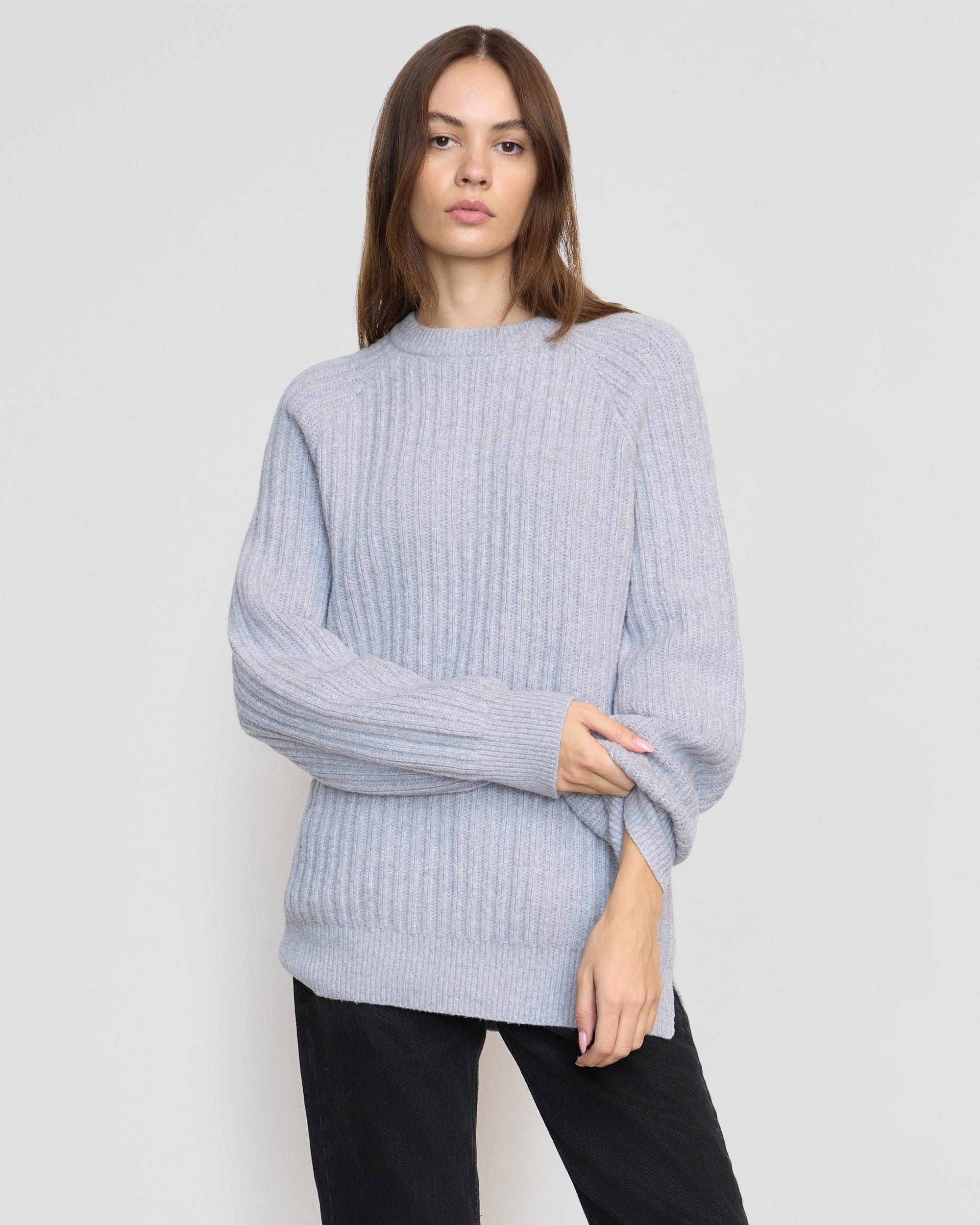Roylene Ribbed Boyfriend Sweater - Women's Oversized Knit Pullover for Casual Comfort | Perfect for Fall Layering, Coffee Dates & Cozy Weekends