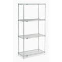 Nexel Poly-Z-Brite 5-Tier Heavy Duty Wire Shelving Unit - 48