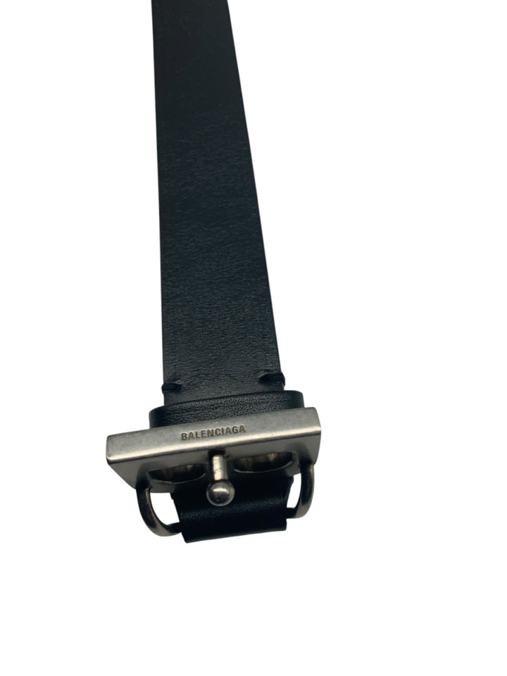 Balenciaga B Buckle Slim Belt for Women - Size 80 (US 32) - Luxury Fashion Accessory for Jeans, Dresses & Office Wear