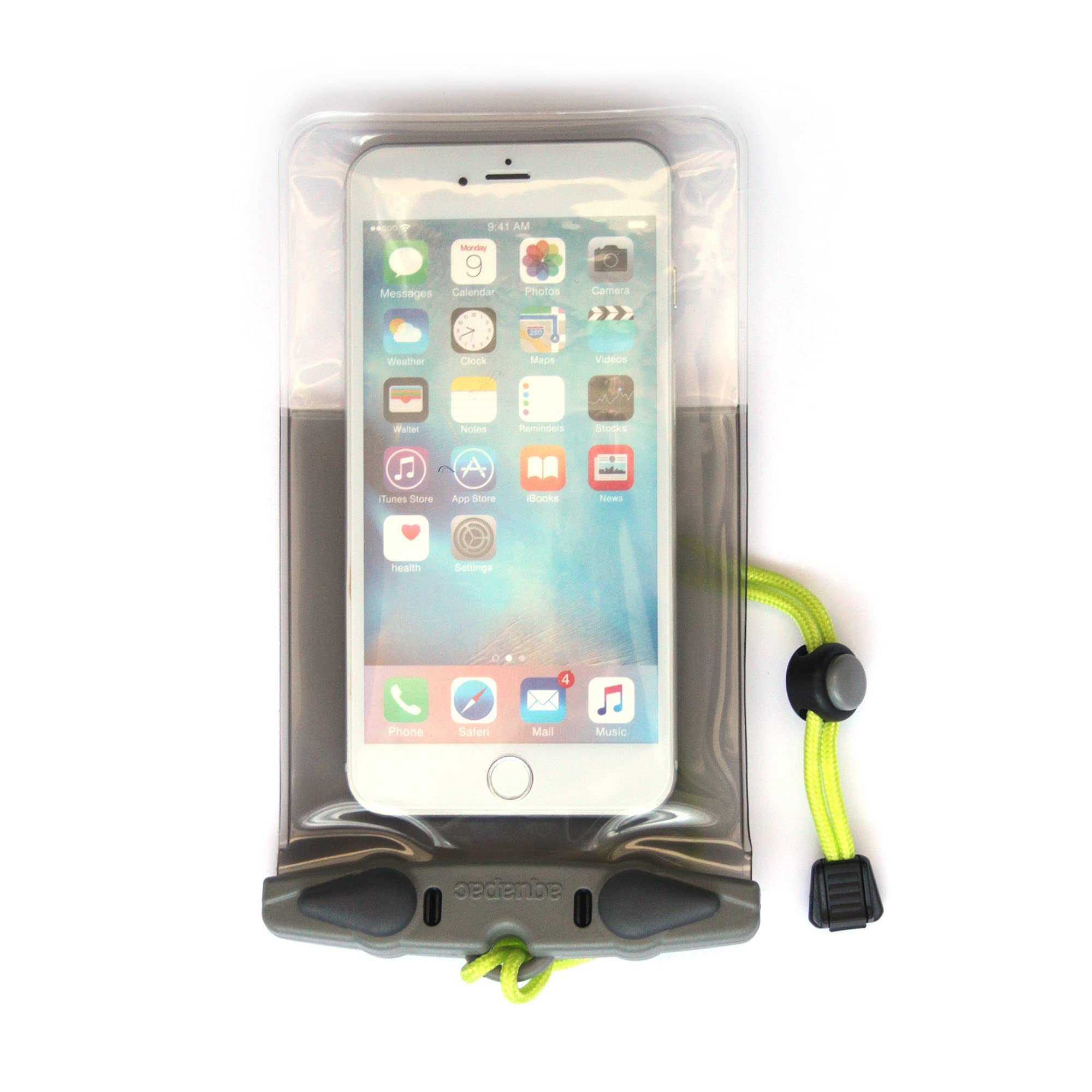 Aquapac Waterproof Phone Case Plus - IPX8 Certified, Universal Fit for iPhone & Android - Perfect for Swimming, Kayaking & Beach Activities (Grey)