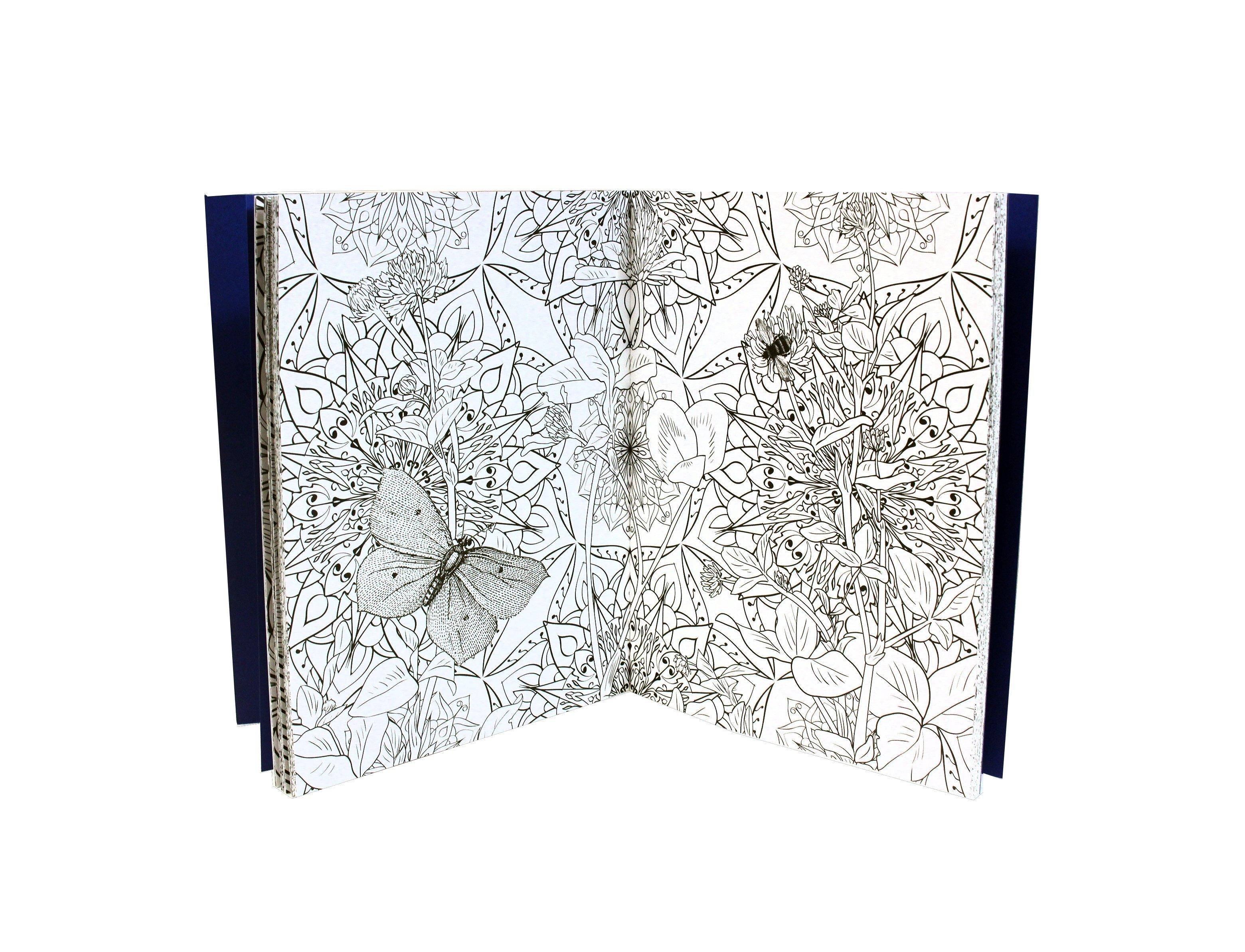 Premium 4-Pack Coloring Books for Adults - Floral, Tree, Dragon & Mehndi Designs | Hardback Art Therapy Collection by David Stewart | Perfect for Stress Relief, Mindfulness & Creative Relaxation