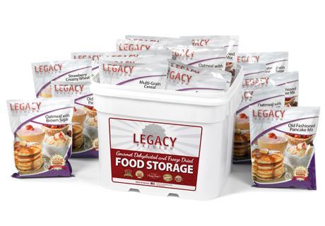 Legacy Premium Food Storage Breakfast Bucket - 120 Servings Emergency Survival Kit for Camping, Hiking & Disaster Preparedness