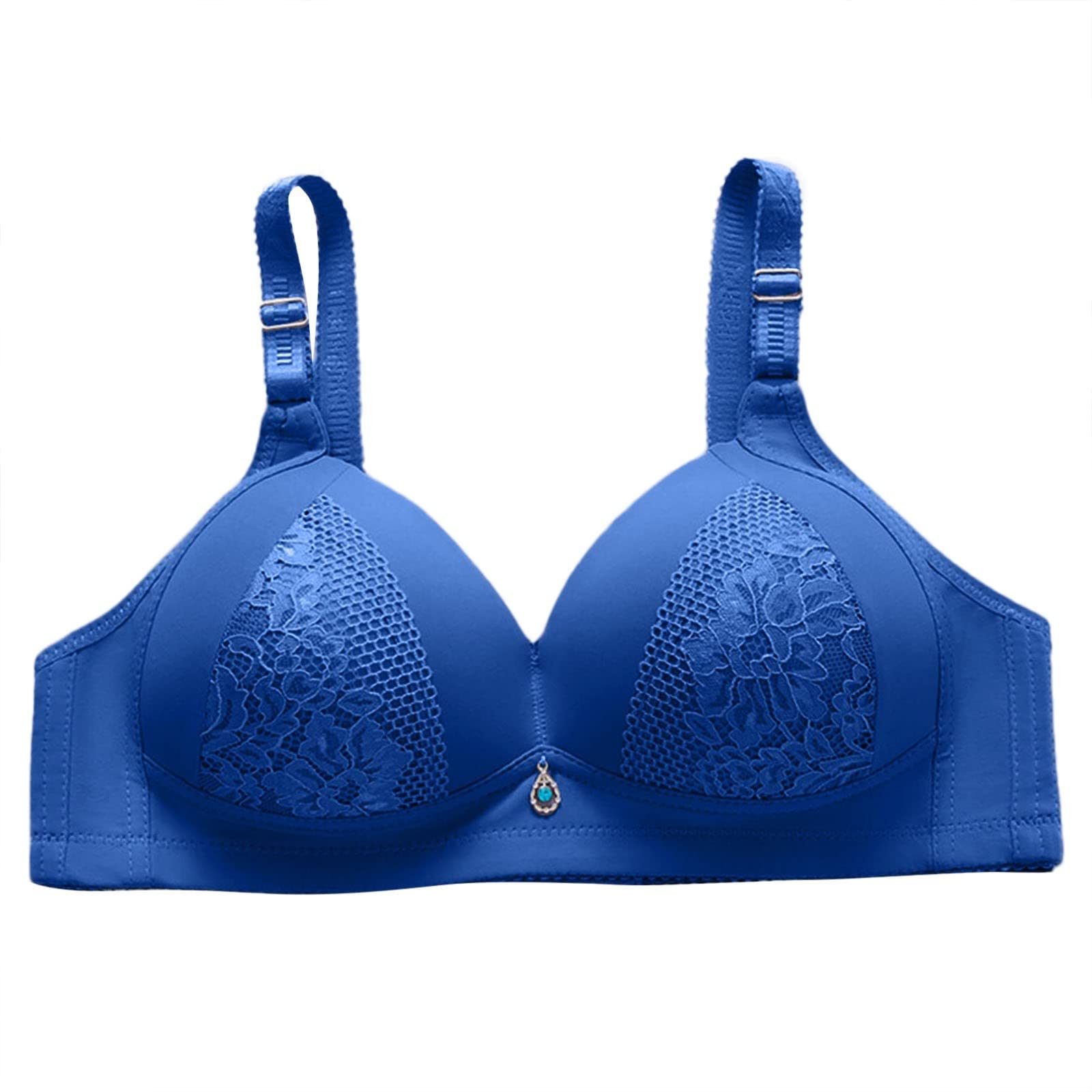 Women's Adjustable Push Up Bra - Front Closure Sports Bra with Extra Elastic & Breathable Design - Perfect for Gym, Yoga & Everyday Comfort - Blue