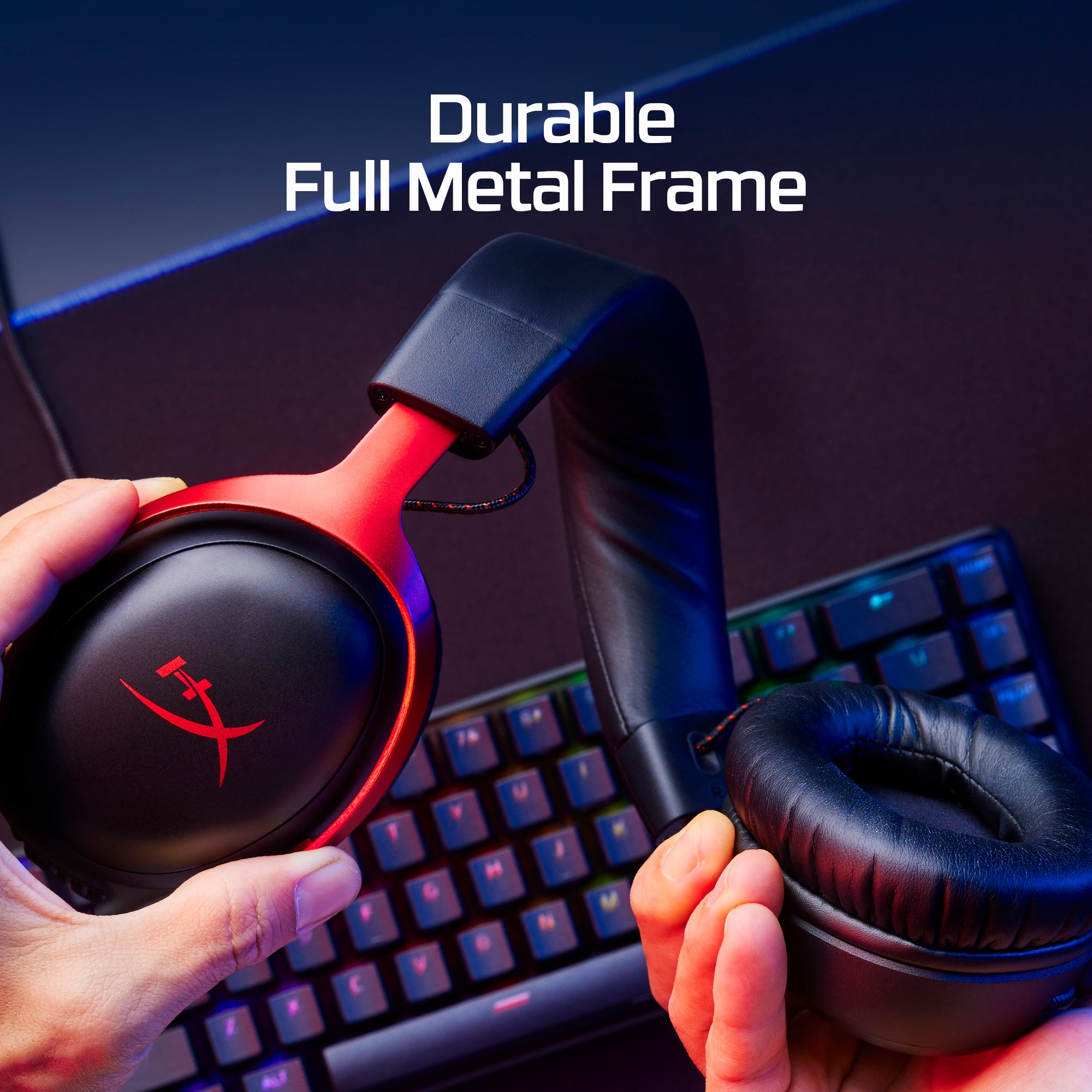 HyperX Cloud III Gaming Headset - Wired Over-Ear Headphones with Noise Cancellation, 7.1 Surround Sound for PC, PS5, Xbox - Perfect for Competitive Gaming & Streaming