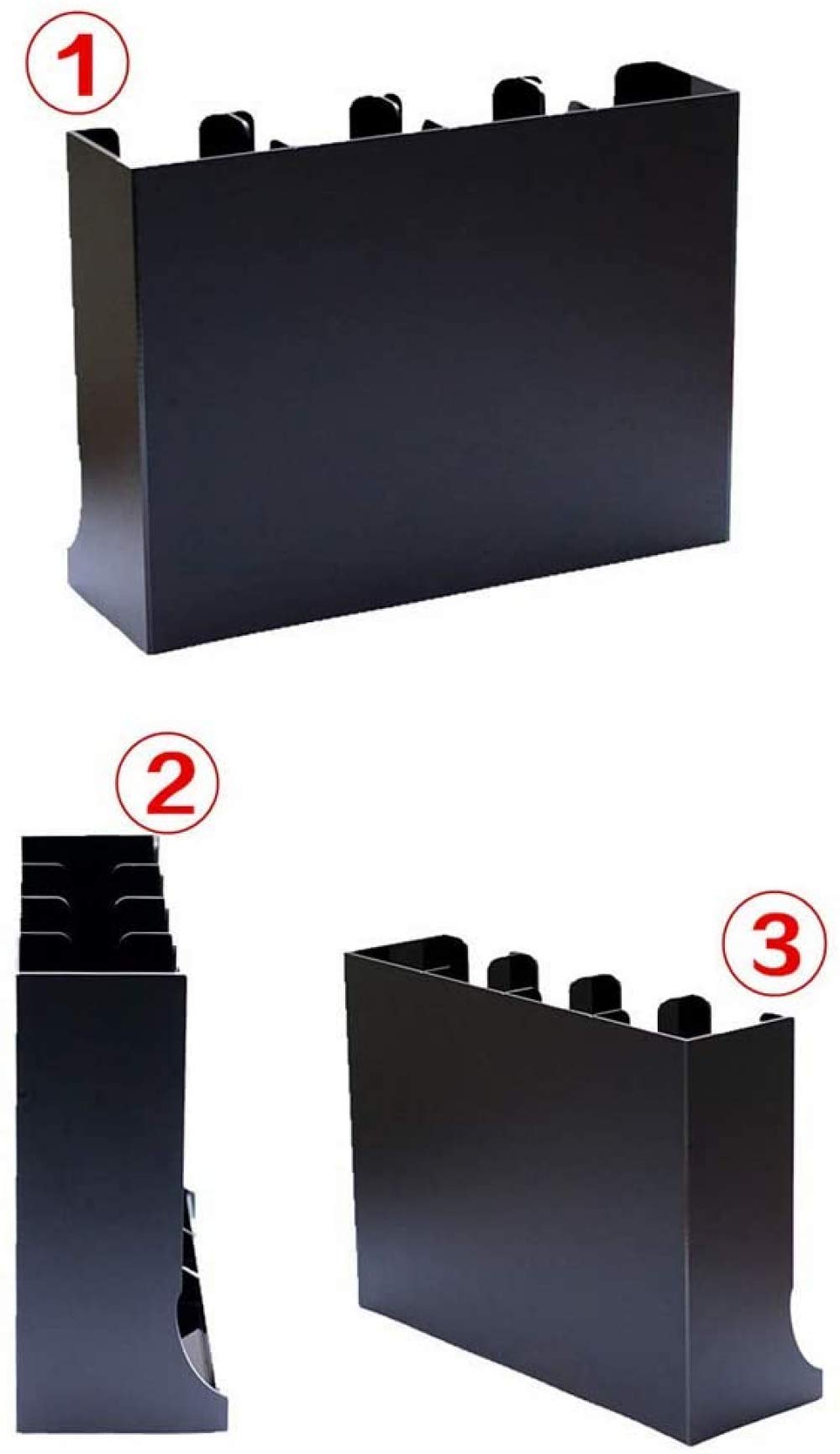 Qiuqiu Paper Cup Lid Holder - Upright Coffee Condiment & Cup Dispenser Organizer - Take-Out Cup Storage Rack for Cafe, Home, Wedding, Party, Buffet (Black) - Perfect for Coffee Shops & Event Catering