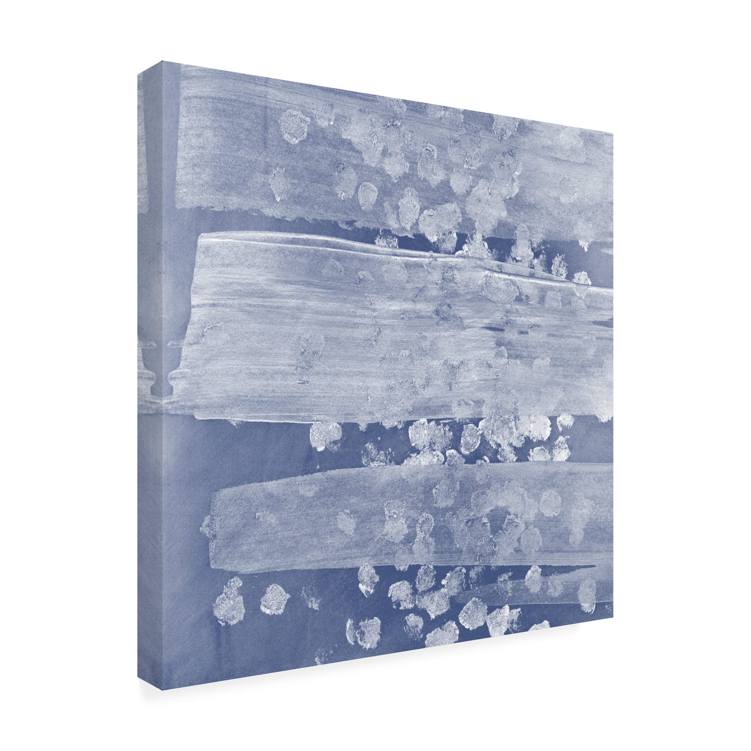 Trademark Fine Art 'Indigo Rule IV' Canvas Wall Art by Megan Meagher - Abstract Blue Painting for Modern Living Room & Office Decor