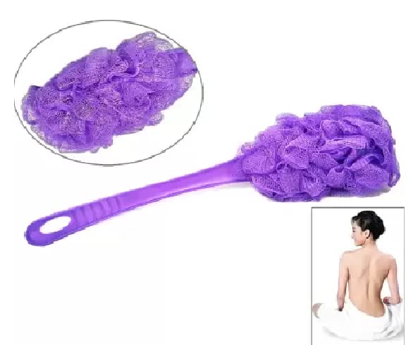 Premium Bath Loofah Sponge with Handle - Exfoliating Shower Puff for Smooth Skin, Set of 1 - Ideal for Daily Shower, Spa & Body Scrub