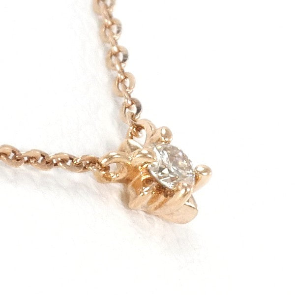 4℃ K10PG Diamond Necklace for Women - 14K Rose Gold Pendant with Genuine Diamonds | Perfect for Anniversary, Valentine's Day & Special Occasion Gifts