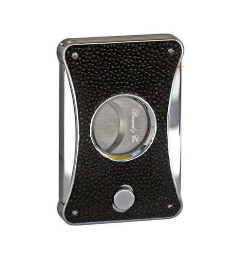 Premium Brizard & Co Elite Series 2 Stingray Leather Cigar Cutter - Luxury Stainless Steel Guillotine Cutter for Cigars - Perfect for Humidors, Cigar Lounges & Gifting