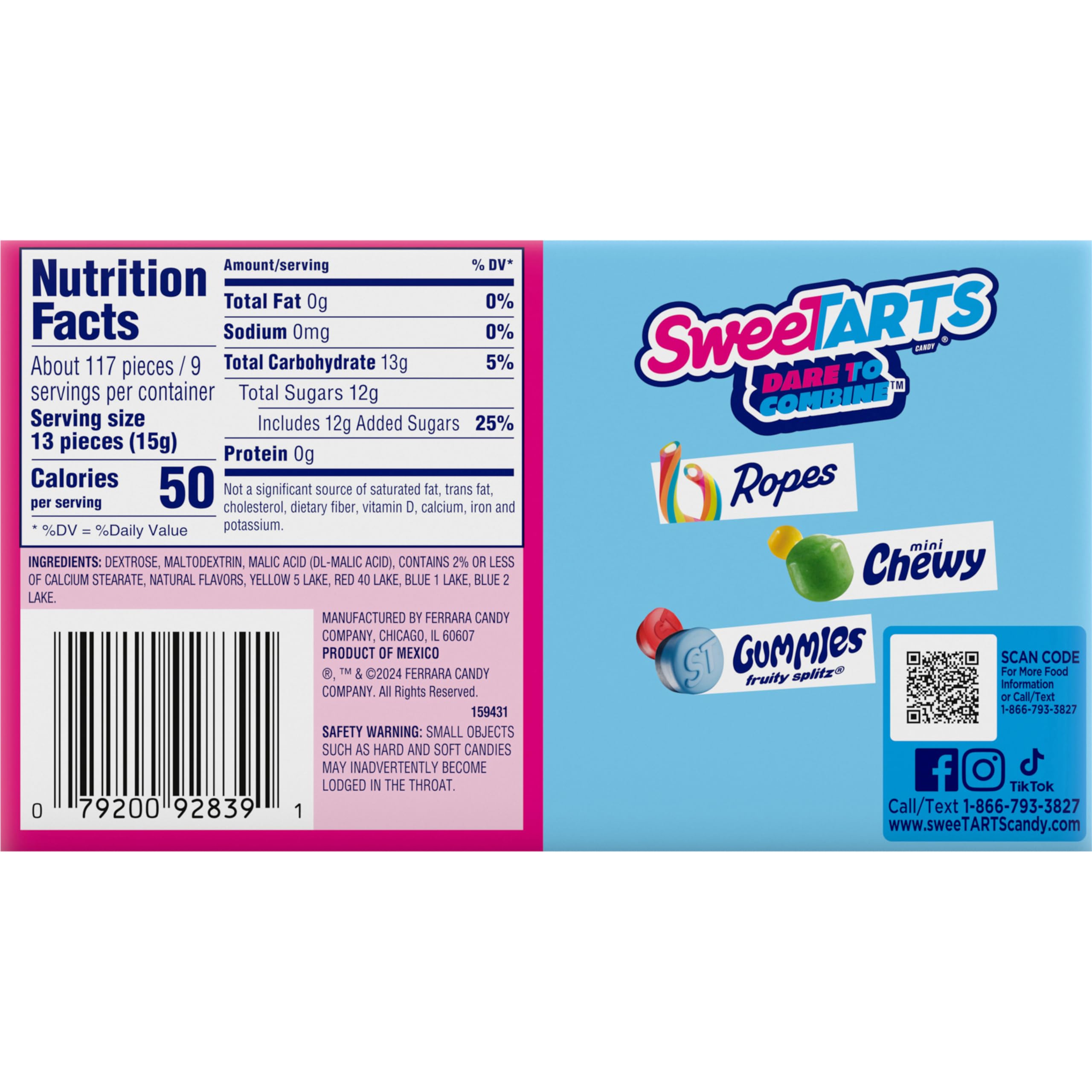 Sweetarts Candy Theater Box - 5 Ounce (Pack of 1) | Sour & Sweet Chewy Candy for Movies, Parties & Snacking