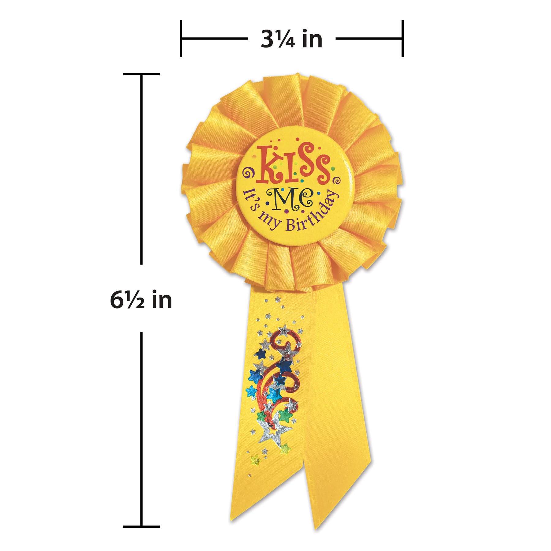 Kiss Me It's My Birthday Rosette Sash - Fun Birthday Party Accessory for Women & Girls - Perfect for Birthday Celebrations, Photo Props & Special Events