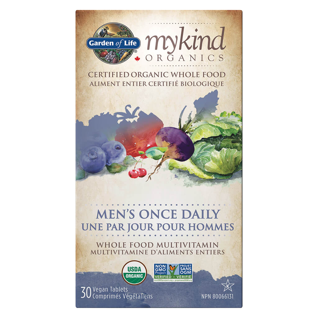 myKind Organics Men's Once Daily Multivitamin - Organic Whole Food Vitamins for Men with Energy & Immune Support - Perfect for Active Lifestyles & Daily Wellness