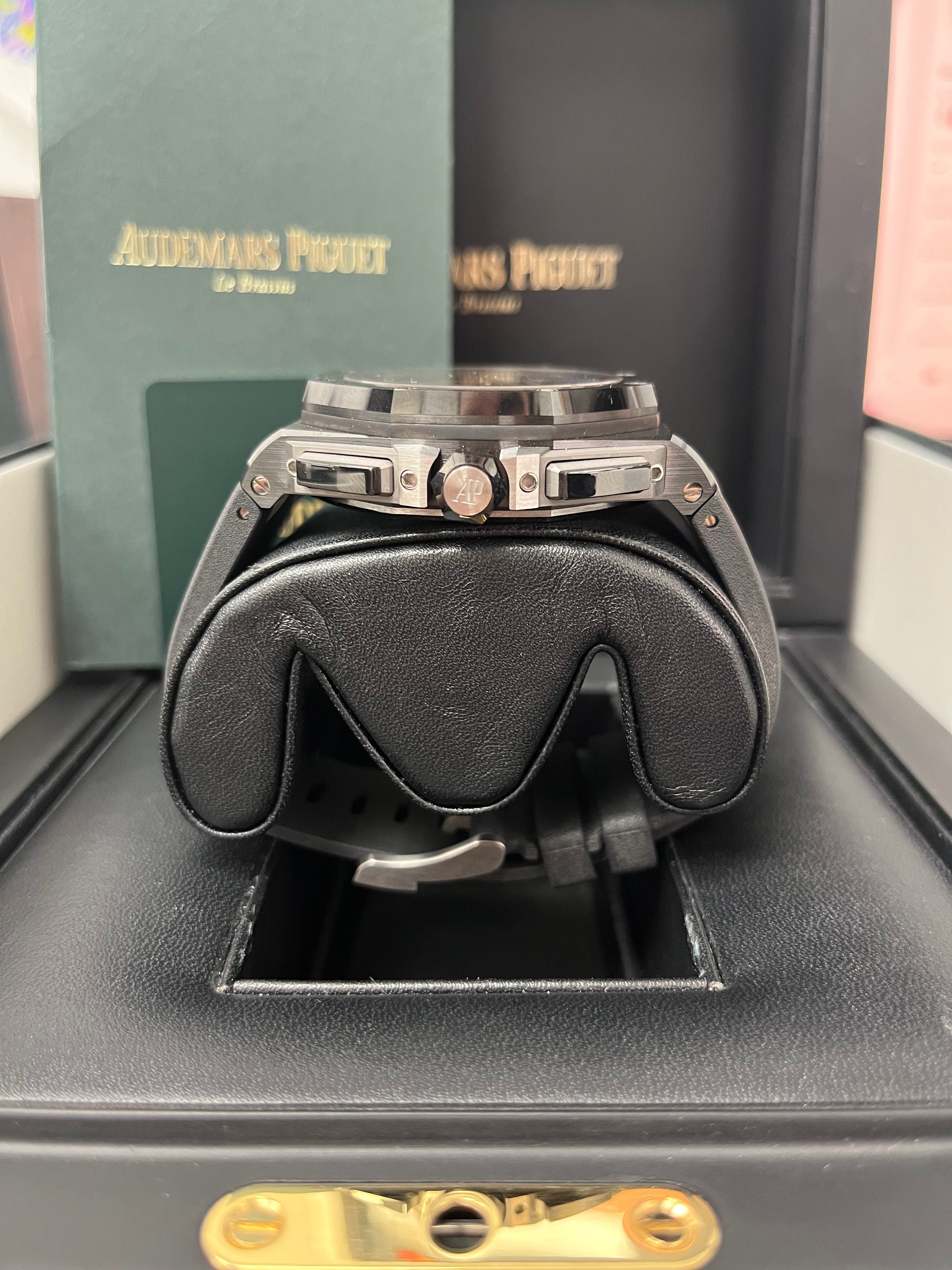 Royal Oak Offshore Chronograph Men's Watch - Black Ceramic Bezel & Stainless Steel Case (Ref#26405CE.OO.A002CA.02) | Luxury Sports Watch for Diving, Racing & Formal Occasions