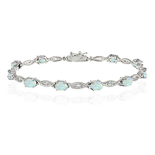 Synthetic White Opal - Sterling Silver