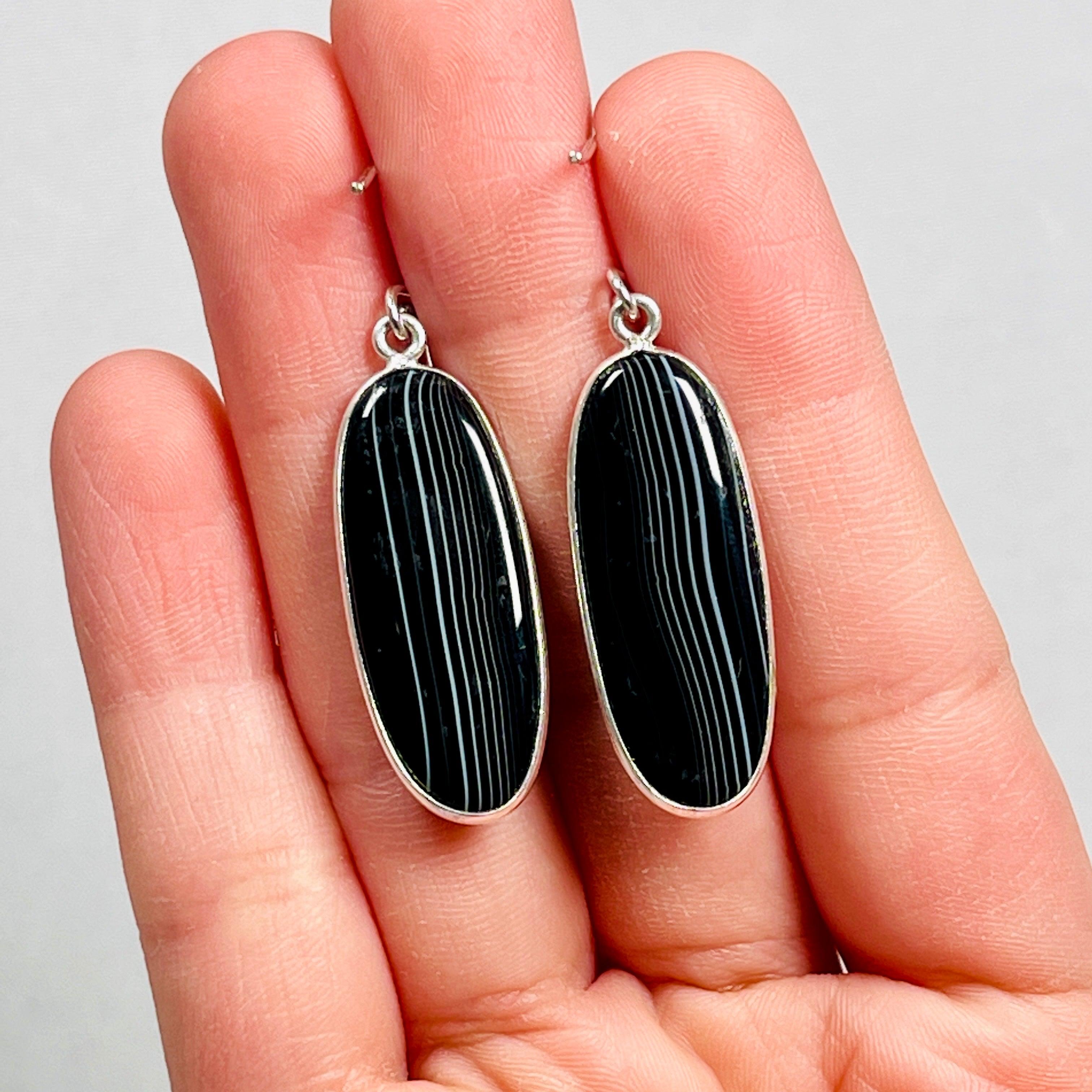 Natural Sardonyx Faceted Oval Earrings KEGJ1288 - Elegant Jewelry for Women, Perfect for Parties & Special Occasions