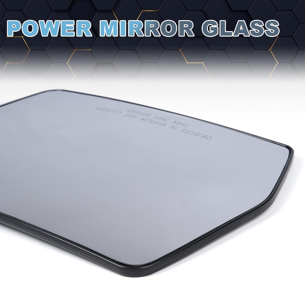 PIT66 Power Heated Mirror Glass Replacement for Ford F150 & Mark LT (2004-2010) - Left & Right Side Exterior Truck Mirrors - Perfect for Off-Roading, Towing & Daily Driving