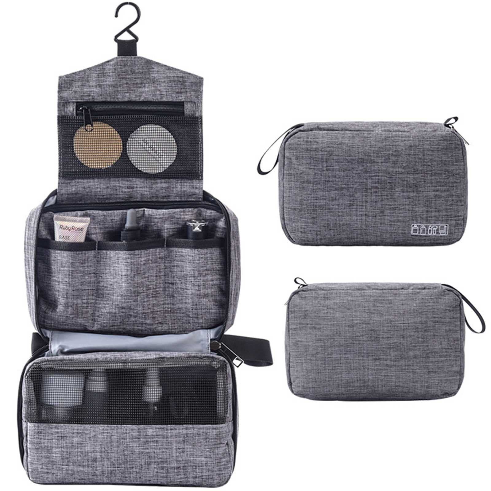 Large Hanging Travel Toiletry Bag - Waterproof Cosmetic Organizer with Hook for Women | Portable Makeup Pouch for Vacation, Gym & Daily Use