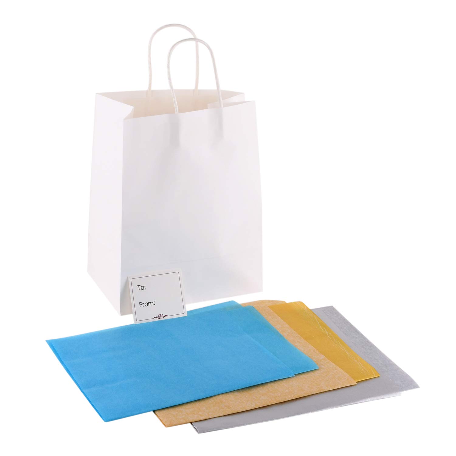 Shop LC Women's Paper Bags - 50-Pack Tissue Paper Sheets with Note Cards for Gift Wrapping, Party Favors & Storage | Perfect for Wedding, Birthday & Holiday Gifts