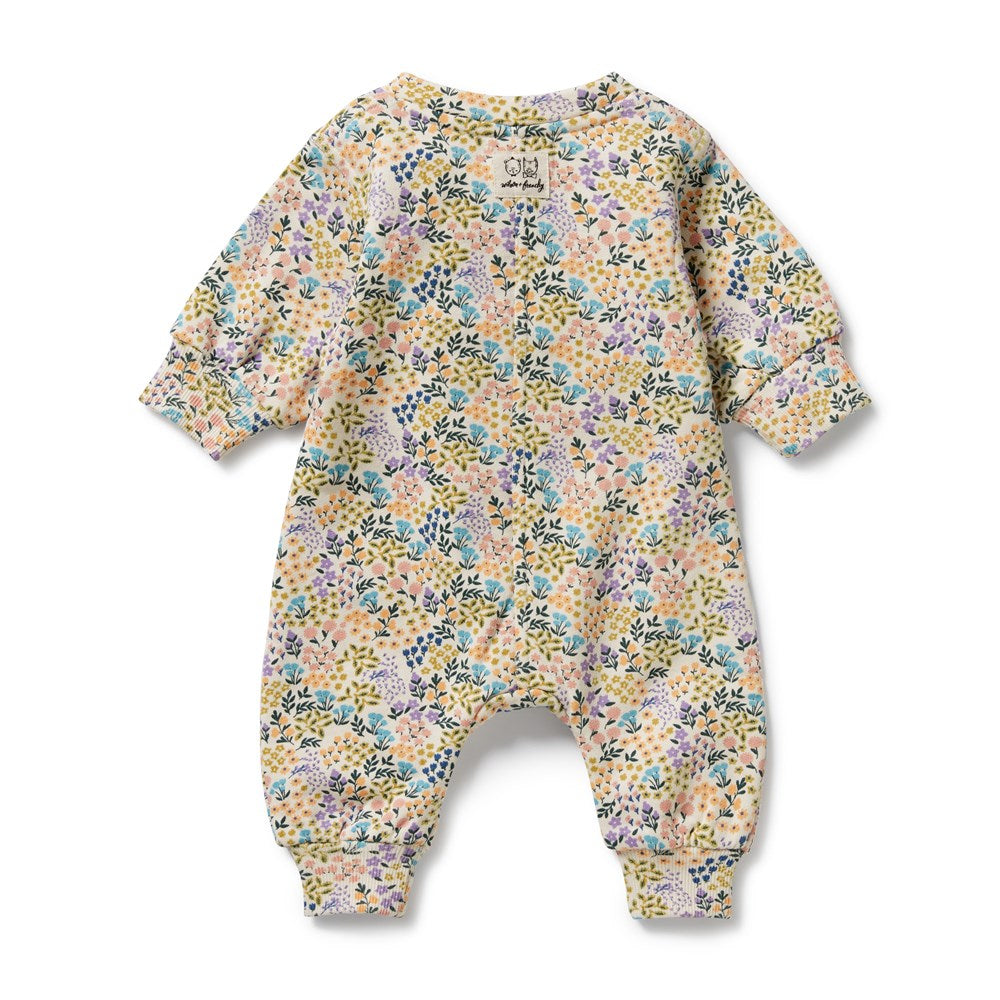 Tiny Bloom Organic Cotton Baby Growsuit - Soft & Breathable Terry Cloth for Newborns & Infants - Perfect for Playtime, Naptime & Everyday Comfort