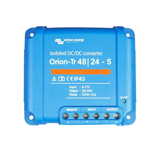 Victron Energy Orion Tr 48/24 5A (120W) Isolated DC-DC Converter - Step Down Voltage Regulator for RVs, Boats & Solar Power Systems