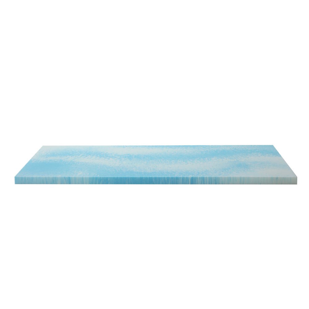 Cool Gel Swirl Infused 5CM Thick Memory Foam Mattress Topper with Bamboo Cover - Queen Size for Back Pain Relief & Pressure Relief - Perfect for Hot Sleepers, Bedroom Comfort Upgrade