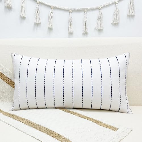 C-embroidery Navy Blue Stripe