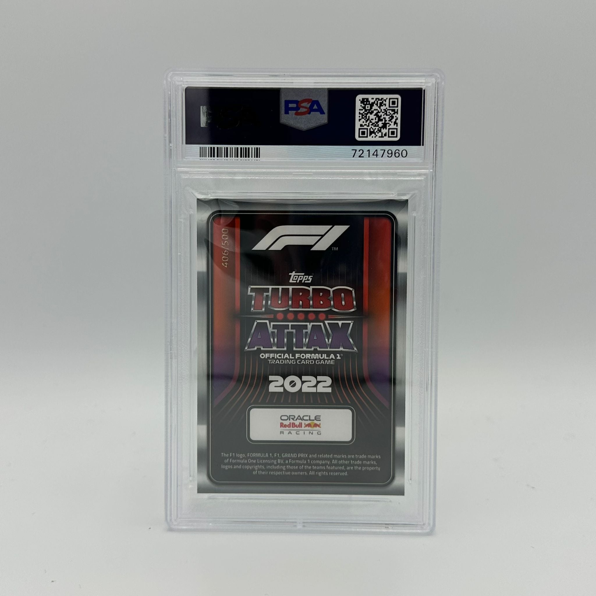 PSA 8 Graded Max Verstappen #291 406/500 Race Winner Mirror Green F1 Trading Card - Perfect for Collectors, Sports Memorabilia Fans & Formula 1 Enthusiasts