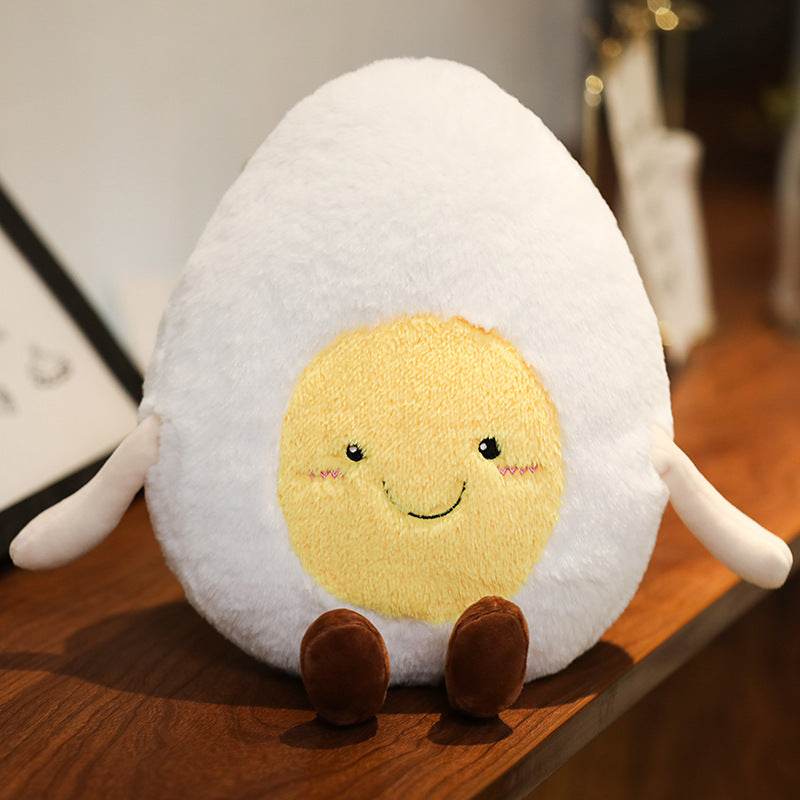 Sunny Side Up Egg Plush Toy - Cute & Soft Fried Egg Pillow for Kids & Adults - Perfect for Home Decor, Gifts, and Stress Relief
