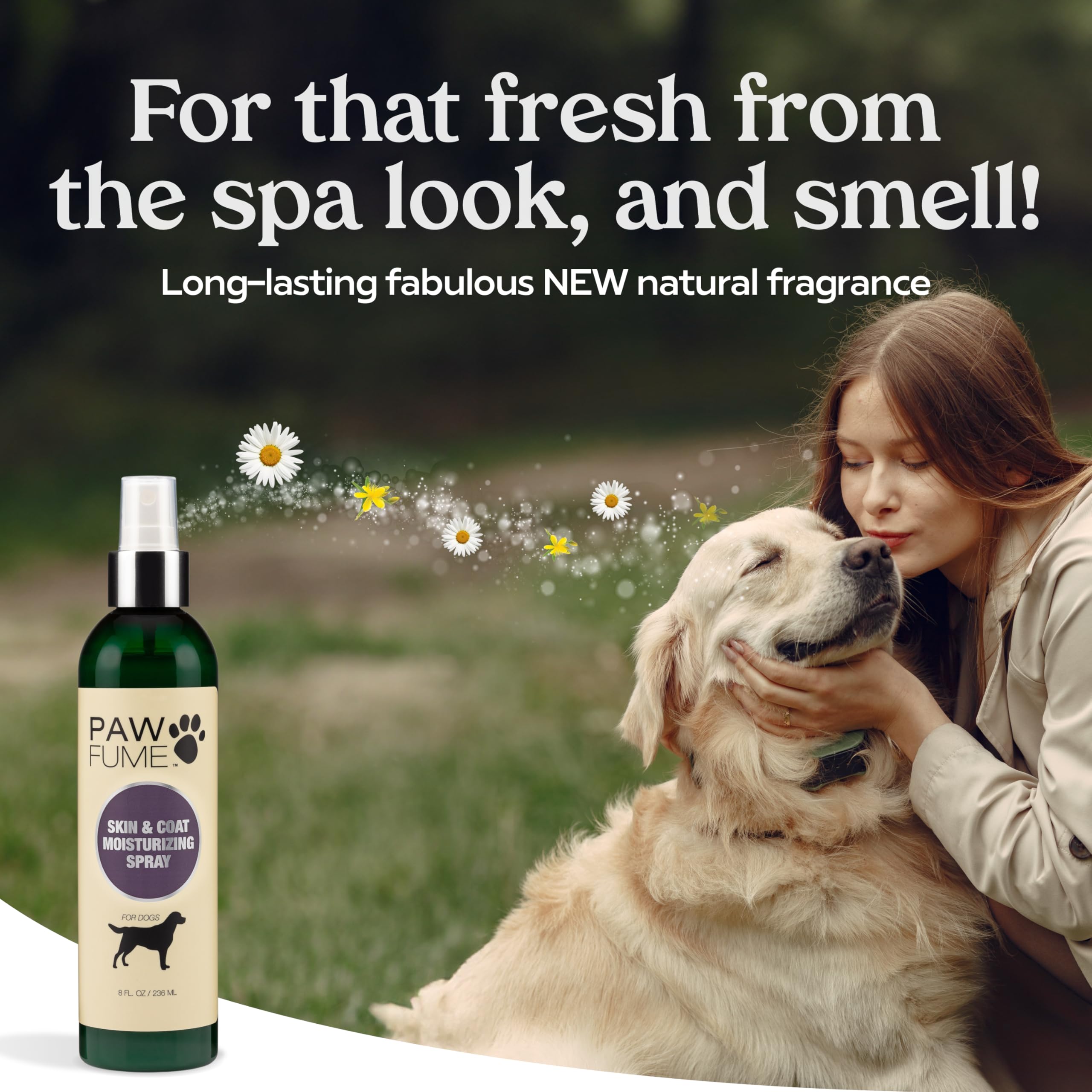 Pawfume Dog Skin & Coat Moisturizing Spray - Leave-In Conditioner for Dry & Itchy Skin Relief - Hydrating Lotion for Dogs - 4 Pack - Perfect for Grooming, Post-Bath Care & Daily Skin Maintenance