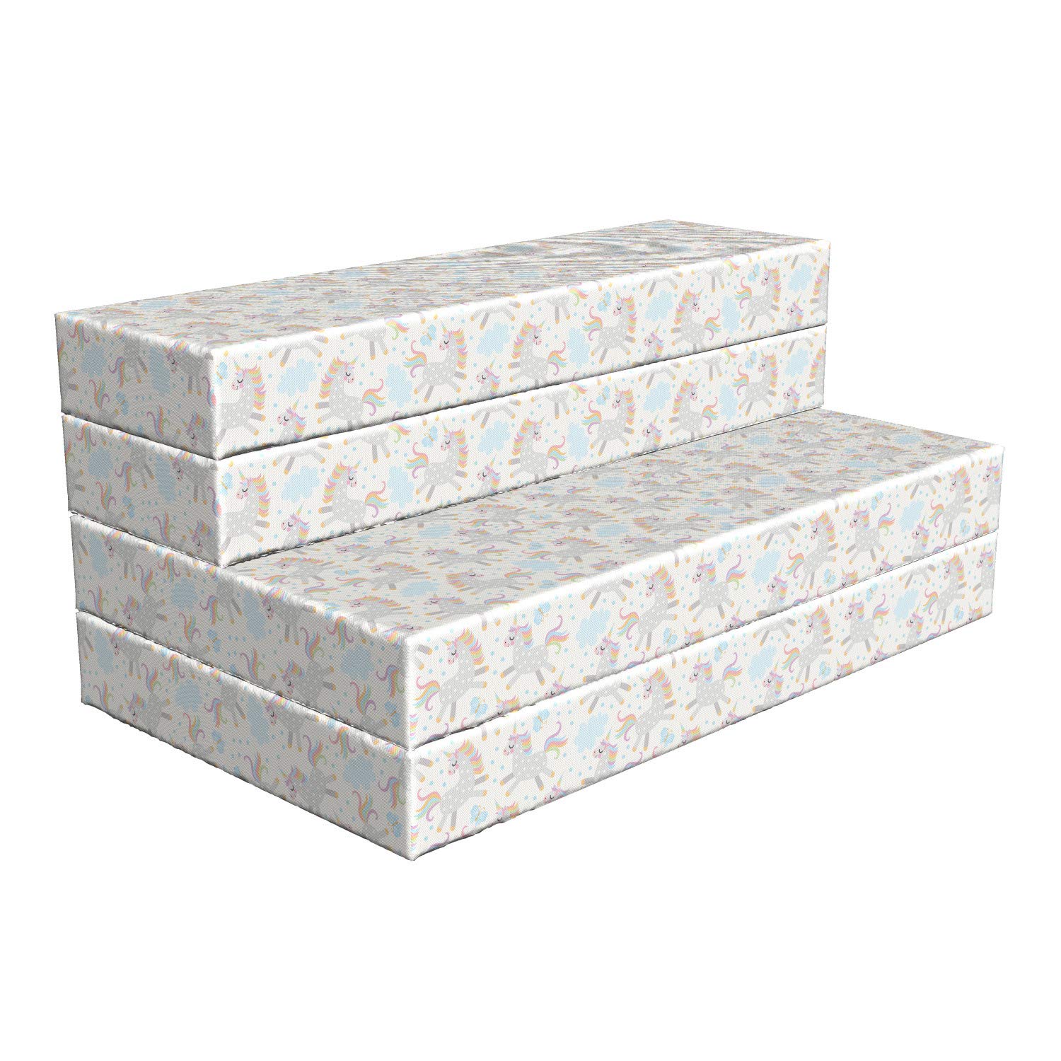 Ambesonne Unicorn Party Foldable Mattress - Cartoon Magic Horse Design, 78.7