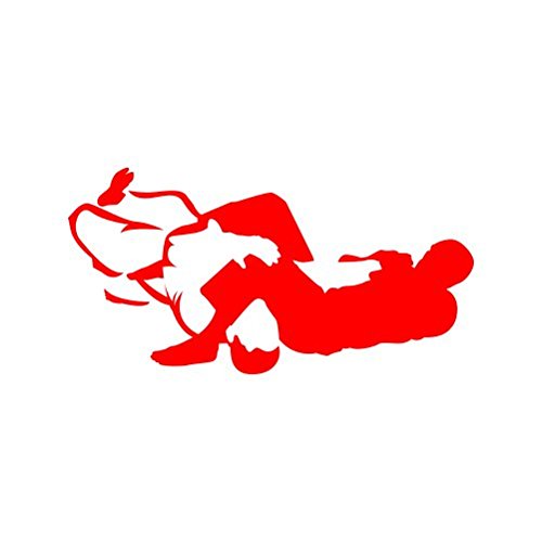 BJJ Sticker - Brazilian Jiu Jitsu Decal - Die Cut Vinyl - Red - Perfect for Water Bottles, Laptops & Gym Gear