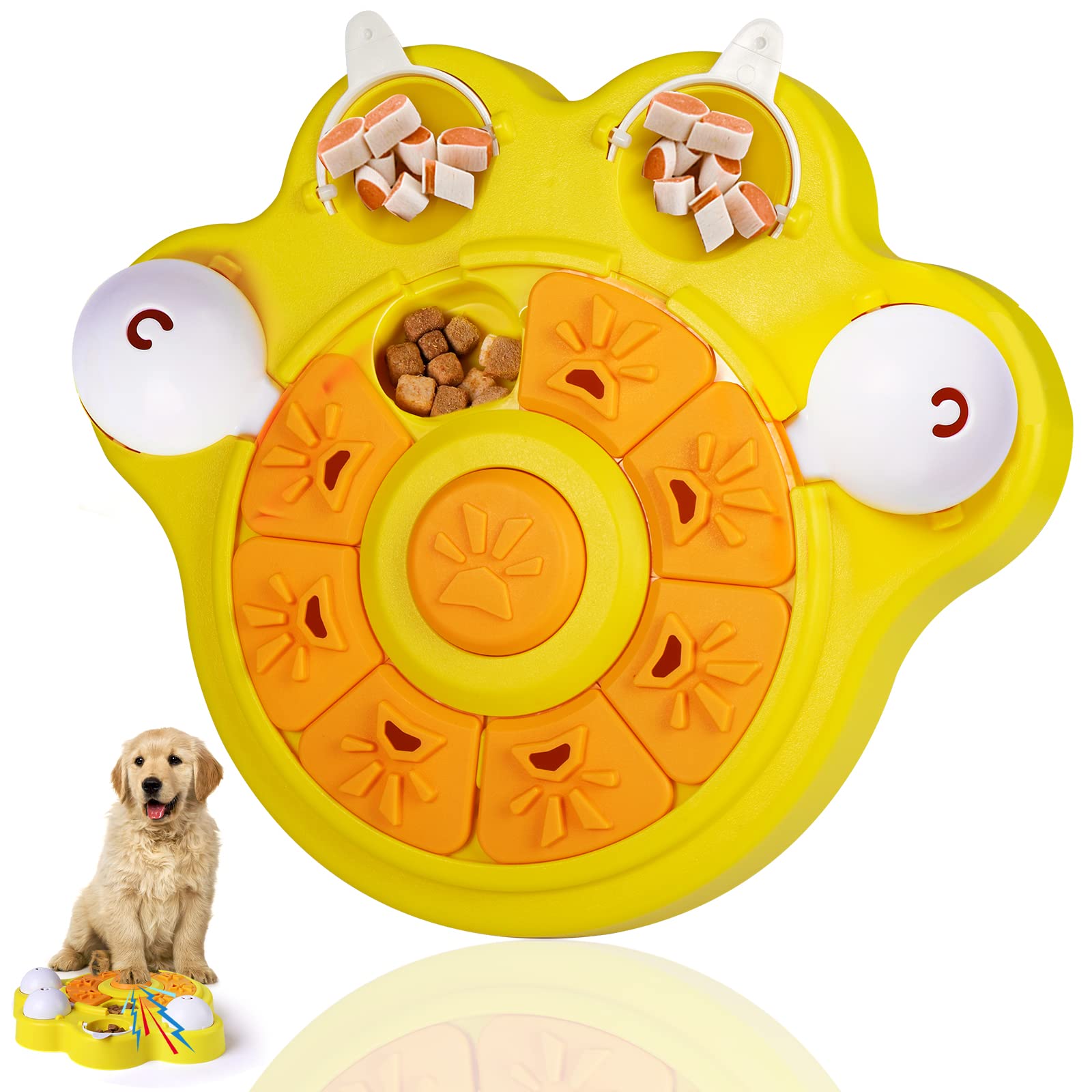 Interactive Dog Puzzle Toys for Large, Medium & Small Dogs - Mental Stimulation & Boredom Relief with Treat Dispenser & Squeaker - Smart Dog Enrichment Toys for Indoor Play, Training & Anxiety Relief