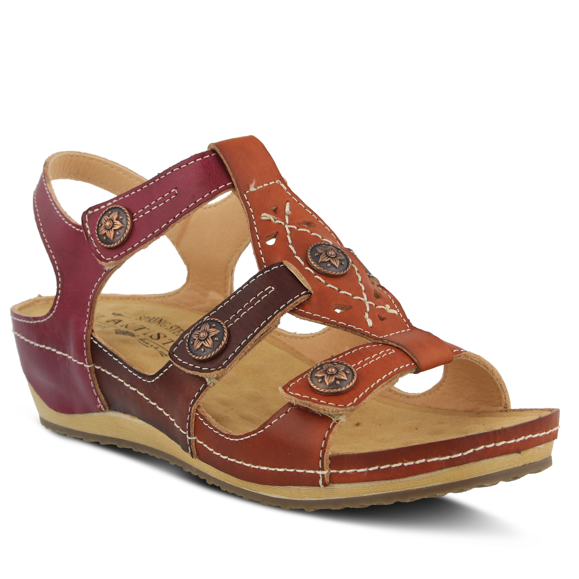 Spring Step L'Artiste Women's Melissa Comfortable Leather Sandals with Arch Support - Perfect for Summer, Beach, and Casual Outings