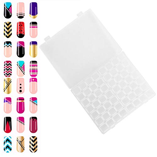 56-Piece Clear Plastic Storage Box Organizer for Eyelash Extensions, Jewelry, Cosmetics & Nail Art Supplies - Perfect for Salon, Travel & Home Organization