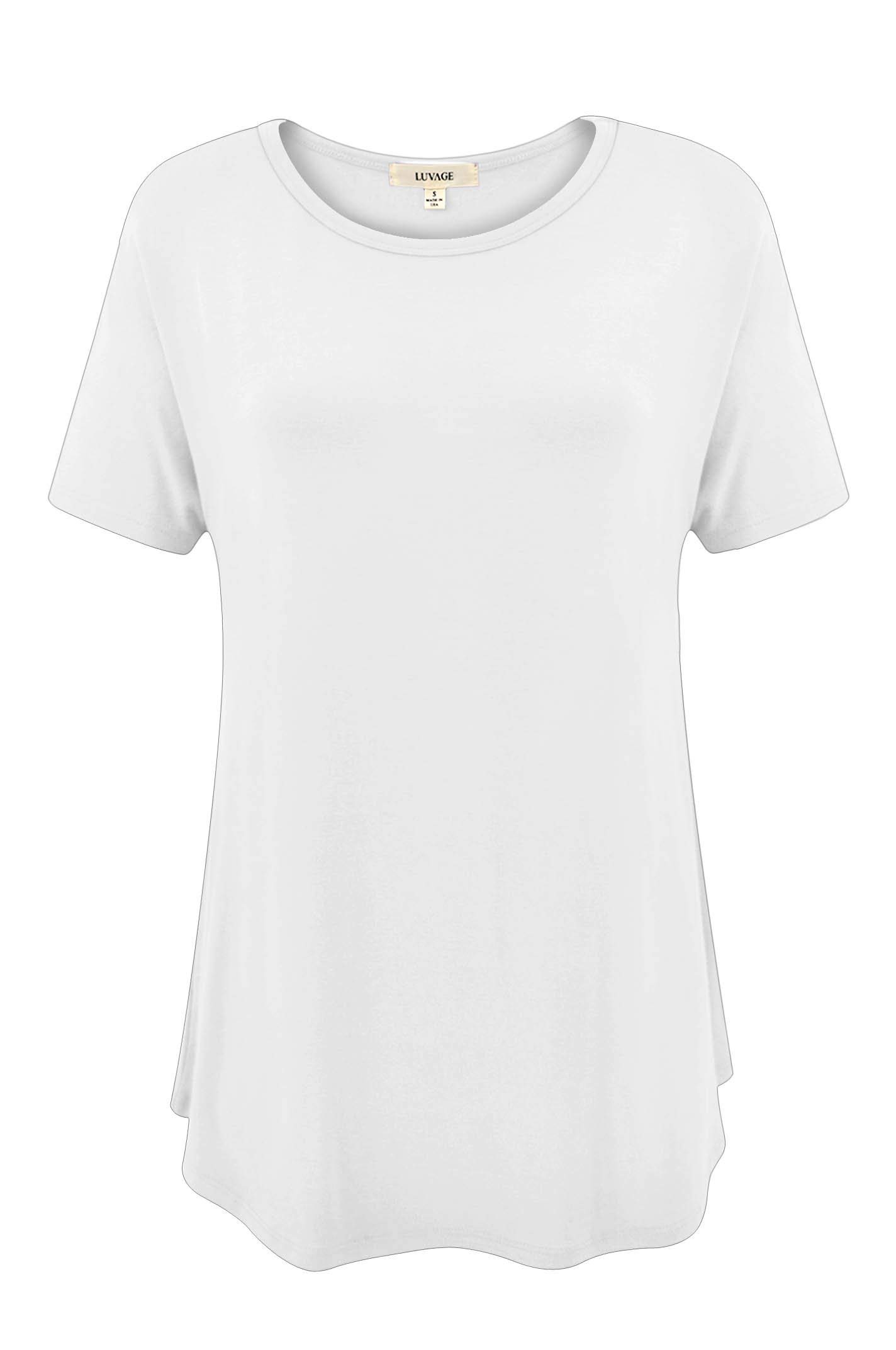 LUVAGE Women's Dolman Sleeve Casual T-Shirts - Soft Breathable Summer Tops for Everyday Wear, Work & Vacation Outfits