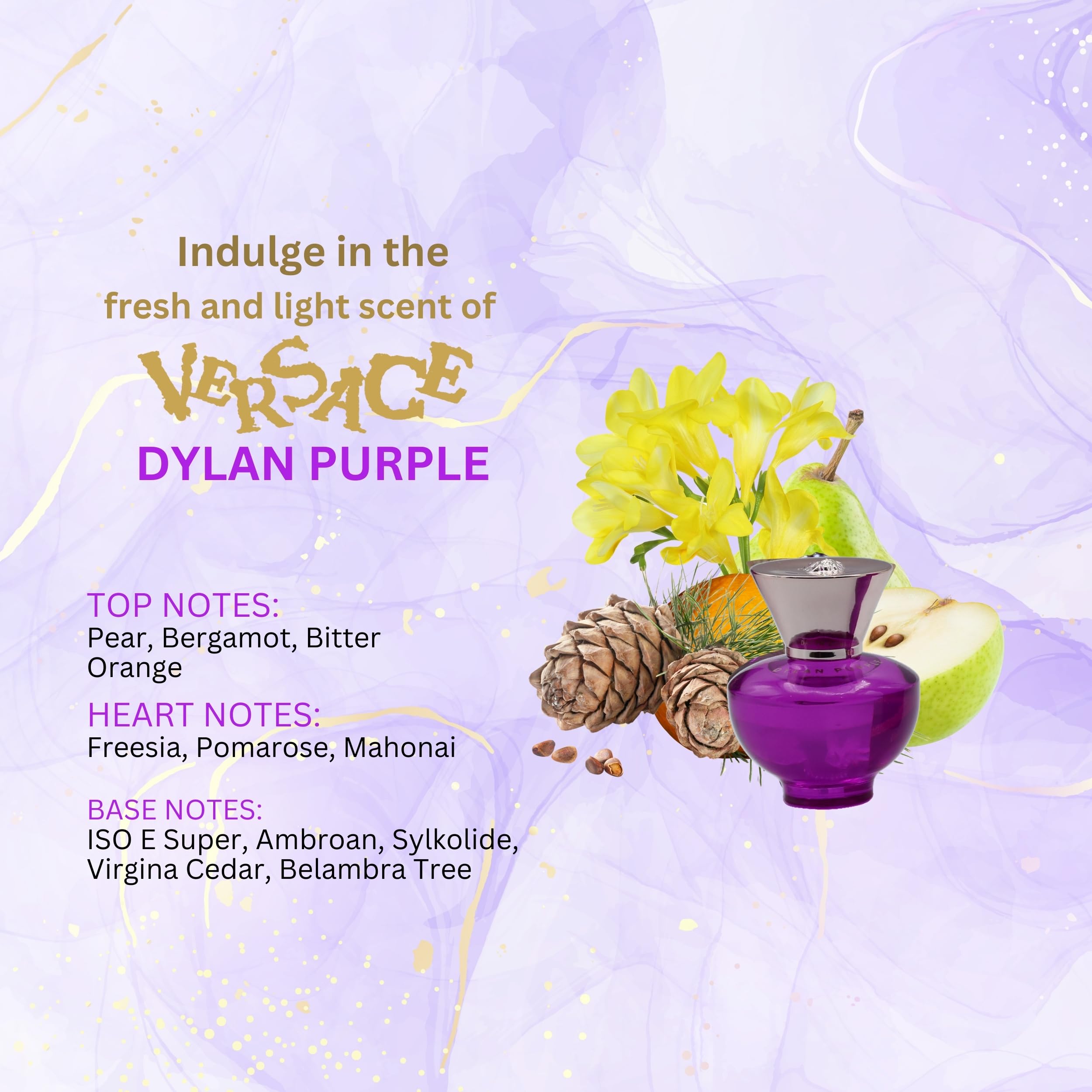 Versace Dylan Purple Perfume for Women - Mini Gift Set with 3 EDP Fragrances | Luxury Scent for Date Night, Special Occasions & Daily Wear