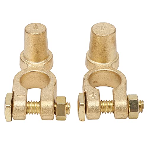 Top Post Car Battery Terminal Connector - 1 Pair SAE to JIS Positive Negative Battery Terminals Clamps for Auto, Truck & Marine Vehicles - Perfect for Battery Replacement & Electrical System Upgrades