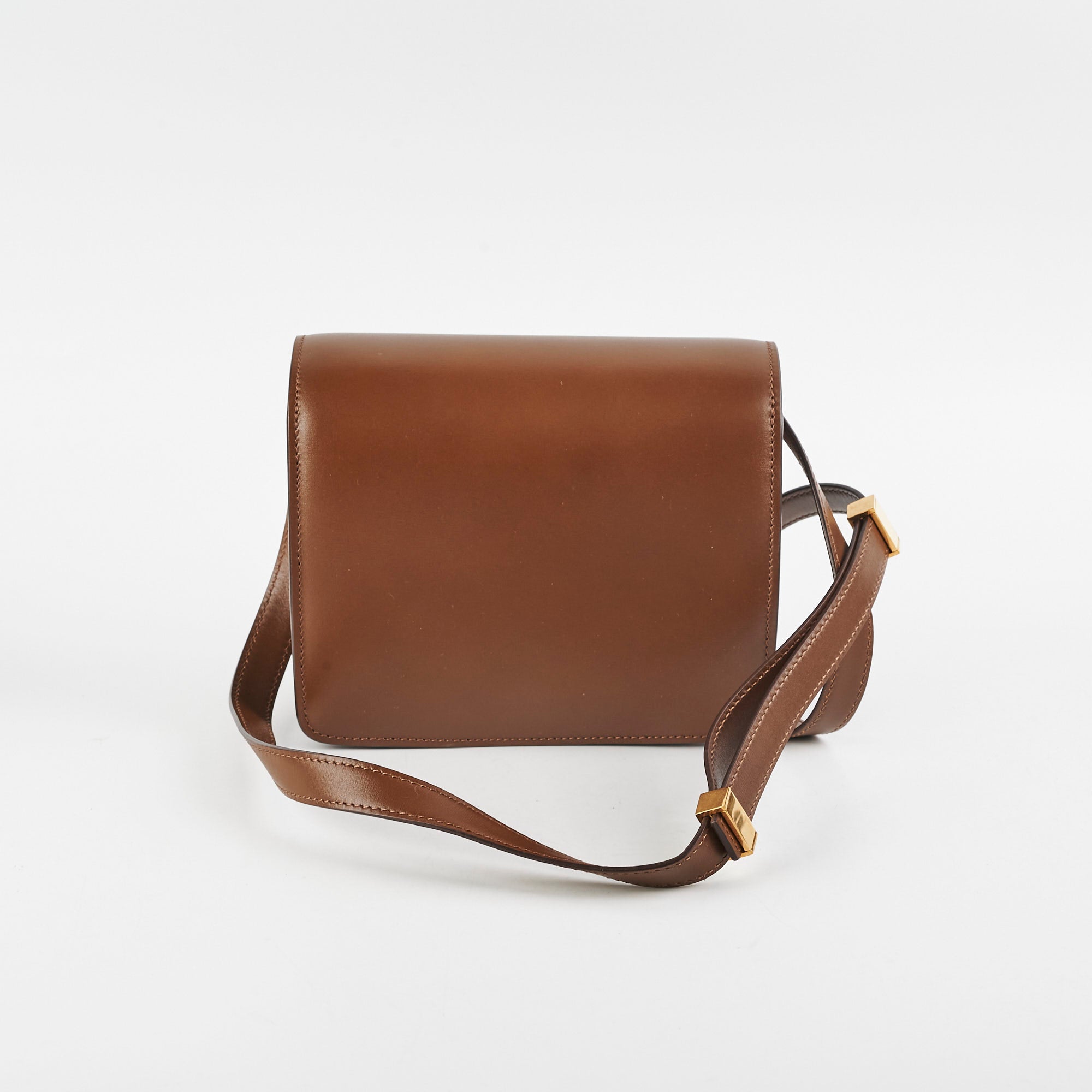 Celine Box Small Tan Leather Crossbody Bag for Women - Stylish & Luxurious Everyday Purse for Work, Travel & Date Night