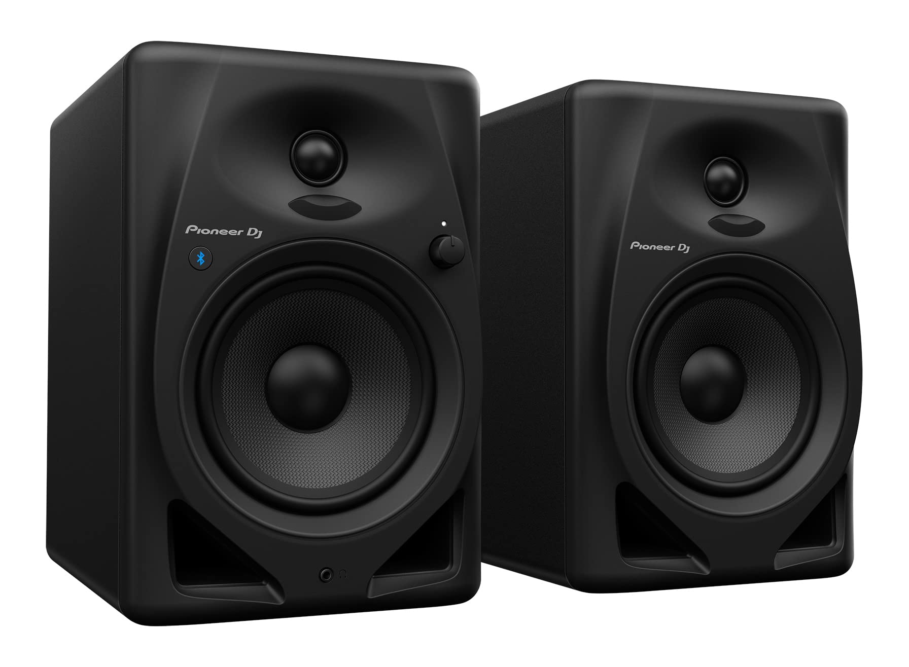 Pioneer DM-50D-BT 5-Inch Bluetooth Studio Monitor Bundle with Headphones, Laptop Stand & Polishing Cloth - Perfect for Home Recording, Music Production & Podcasting